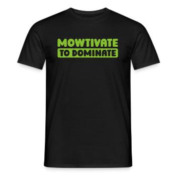 Grasmaaier maaien - Heren T-shirt - zwart - Voor - AI Model Male 178 light (178cm)