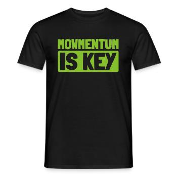 Grasmaaier maaien - Heren T-shirt - zwart - Voor - AI Model Male 178 light (178cm)