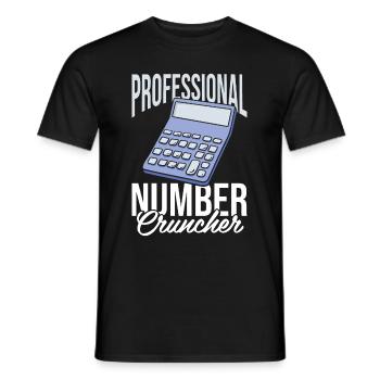 Comptable Conseiller fiscal - T-shirt homme - noir - Devant - AI Model Male 178 light (178cm)