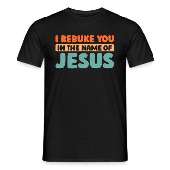 Christ Christentum - Männer T-Shirt - Schwarz - Vorne - AI Model Male 178 light (178cm)