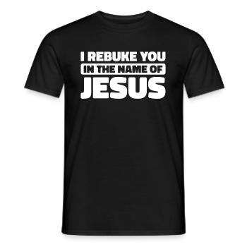 Christ Christentum - Männer T-Shirt - Schwarz - Vorne - AI Model Male 178 light (178cm)