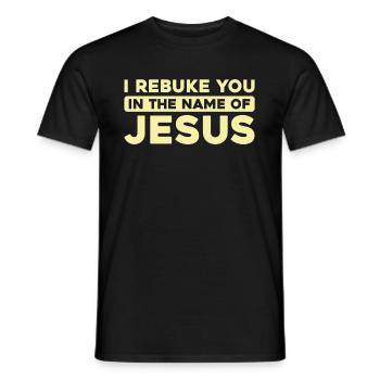 Christ Christentum - Männer T-Shirt - Schwarz - Vorne - AI Model Male 178 light (178cm)