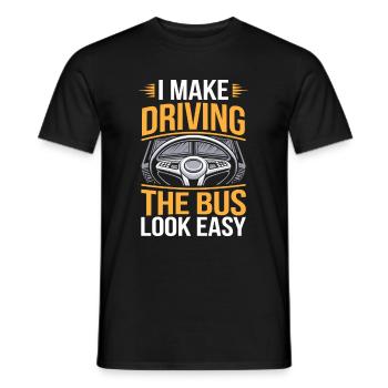 Bus Bus Driver - Men's T-Shirt - black - Front - AI Model Male 178 light (178cm)