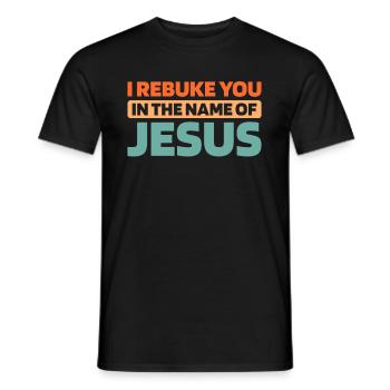 Christian Christianity - Men's T-Shirt - black - Front - AI Model Male 178 light (178cm)
