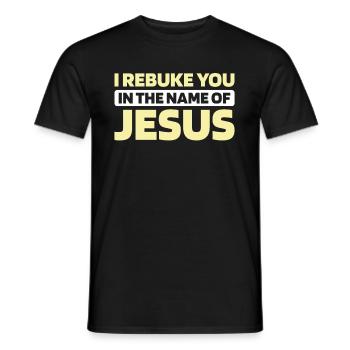 Christ Christentum - Männer T-Shirt - Schwarz - Vorne - AI Model Male 178 light (178cm)