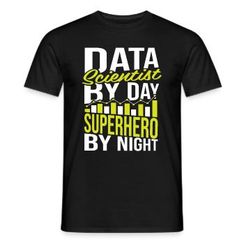 Data Science Data Analyst - Men's T-Shirt - black - Front - AI Model Male 178 light (178cm)