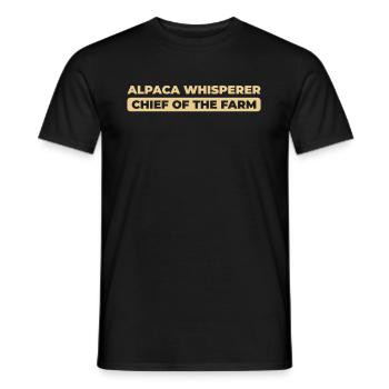 Alpaca Chef of the Farm - Men's T-Shirt - black - Front - AI Model Male 178 light (178cm)