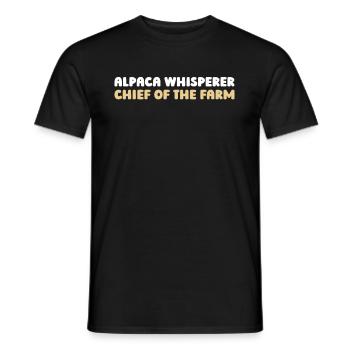 Alpaca Chef of the Farm - Men's T-Shirt - black - Front - AI Model Male 178 light (178cm)