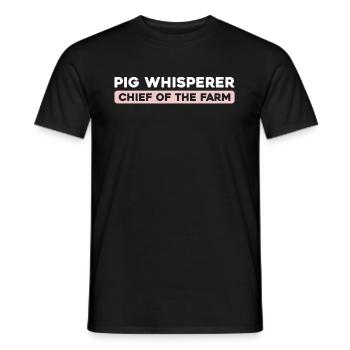 pig farmer head of the farm - Men's T-Shirt - black - Front - AI Model Male 178 light (178cm)