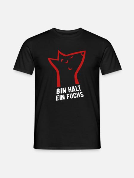 Bin halt ein Fuchs - schlau, cool & clever - Männer T-Shirt - Schwarz