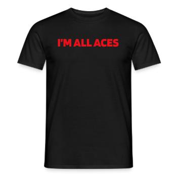 Le poker à All Aces - T-shirt homme - noir - Devant - AI Model Male 178 light (178cm)