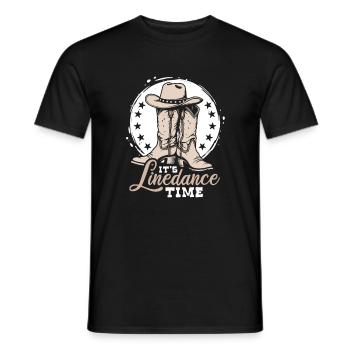 It's Linedance Time - Country Fan - Gift - Men's T-Shirt - black - Front - AI Model Male 178 light (178cm)