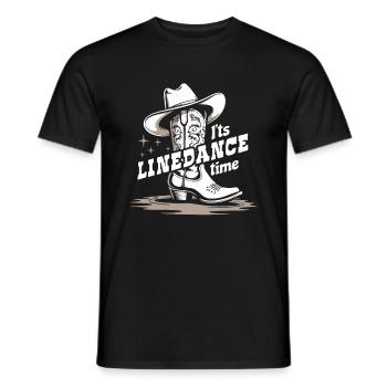 It's Linedance Time - Country Fan - Gift - Men's T-Shirt - black - Front - AI Model Male 178 light (178cm)