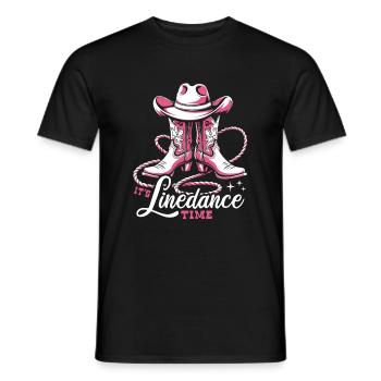 It's Linedance Time - Country Fan - Gift - Men's T-Shirt - black - Front - AI Model Male 178 light (178cm)