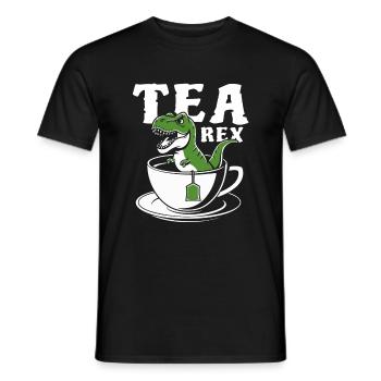 Tea Rex - A T-Rex in the T-Rex - Word Game - Men's T-Shirt - black - Front - AI Model Male 178 light (178cm)