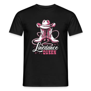 Linedance Queen - Musique Country Linedancing - T-shirt homme - noir - Devant - AI Model Male 178 light (178cm)