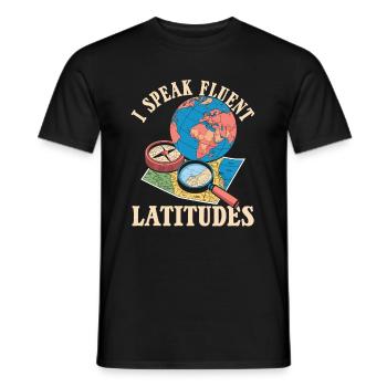 Geography Geographer - Men's T-Shirt - black - Front - AI Model Male 178 light (178cm)