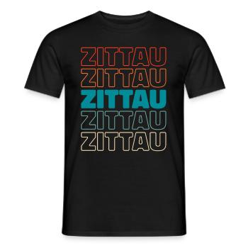Deutsche Stadt Zittau Sachsen - Männer T-Shirt - Schwarz - Vorne - AI Model Male 178 light (178cm)