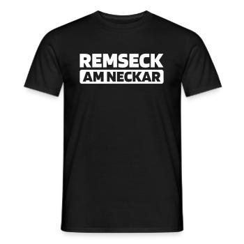 Ville allemande de Remseck am Neckar - T-shirt homme - noir - Devant - AI Model Male 178 light (178cm)