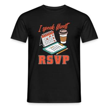 Organisateur d’événements - T-shirt homme - noir - Devant - AI Model Male 178 light (178cm)