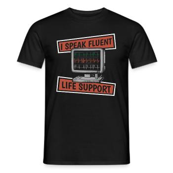 Infirmière en soins intensifs - T-shirt homme - noir - Devant - AI Model Male 178 light (178cm)