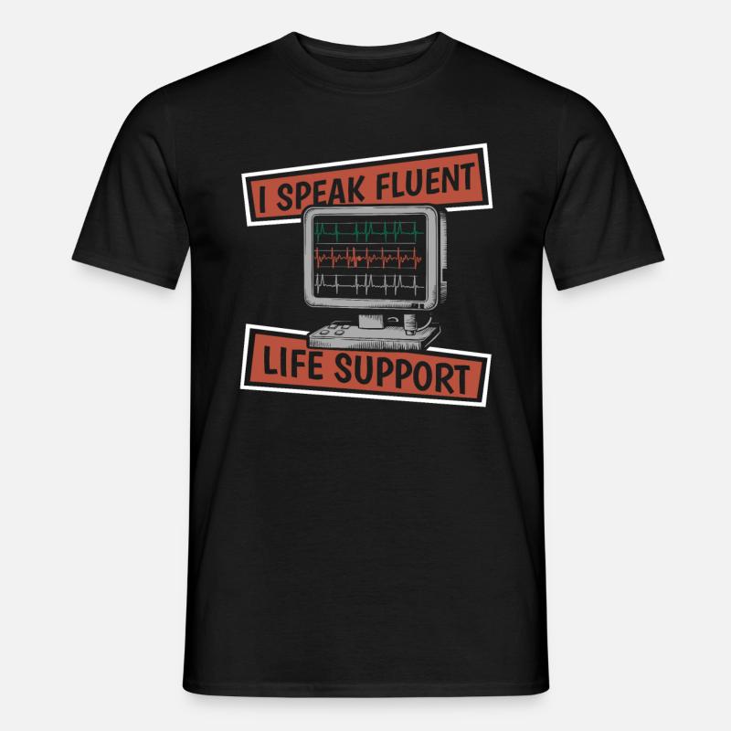 Intensivpfleger - Männer T-Shirt - Schwarz