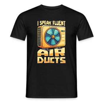 HVAC Technician - Men's T-Shirt - black - Front - AI Model Male 178 light (178cm)