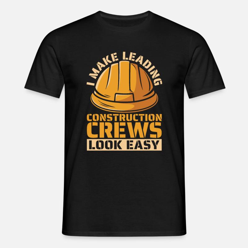 Bauvorarbeiter - Männer T-Shirt - Schwarz
