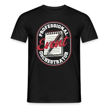 Organisateur d’événements - T-shirt homme - noir - Devant - AI Model Male 178 light (178cm)
