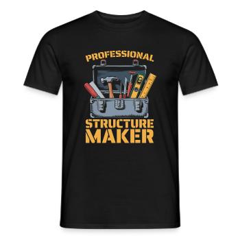 Baumeister - Männer T-Shirt - Schwarz - Vorne - AI Model Male 178 light (178cm)