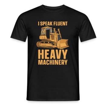 Bulldozer Planierraupe - Men's T-Shirt - black - Front - AI Model Male 178 light (178cm)