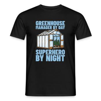 Gestionnaire de serre - T-shirt homme - noir - Devant - AI Model Male 178 light (178cm)