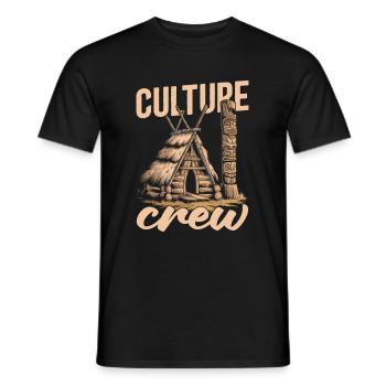 Équipe d’ethnologues - T-shirt homme - noir - Devant - AI Model Male 178 light (178cm)