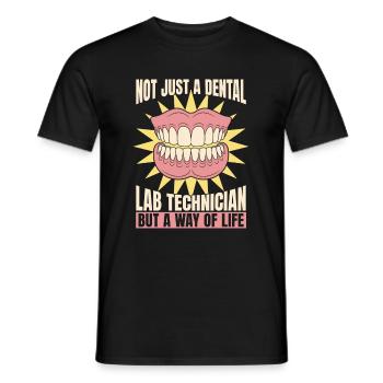 Prothésiste dentaire - T-shirt homme - noir - Devant - AI Model Male 178 light (178cm)