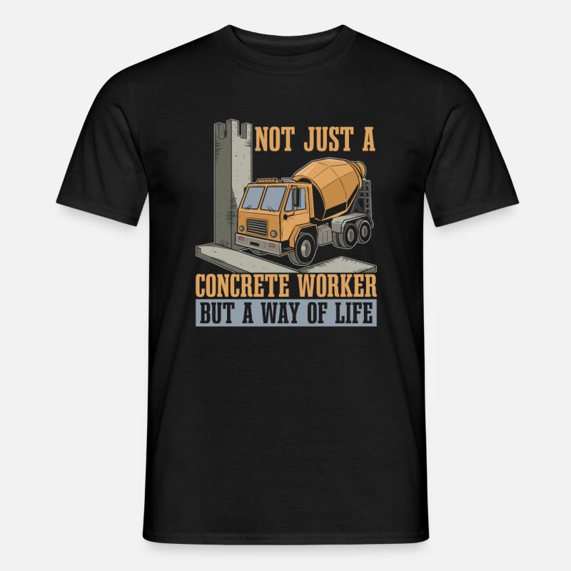 Betonarbeiter - Männer T-Shirt - Schwarz