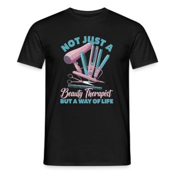 Beauty therapist - Men's T-Shirt - black - Front - AI Model Male 178 light (178cm)