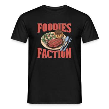 L’équipe des critiques gastronomiques - T-shirt homme - noir - Devant - AI Model Male 178 light (178cm)