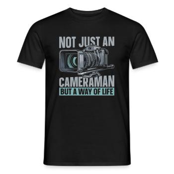 Kameramann - Männer T-Shirt - Schwarz - Vorne - AI Model Male 178 light (178cm)