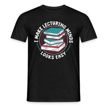 Professor - Men's T-Shirt - black - Front - AI Model Male 178 light (178cm)
