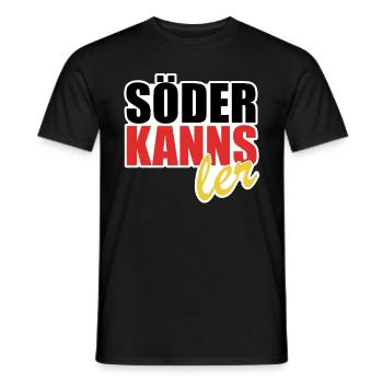 Söder kanns - Kanzler - Kanzlerkandidat - Männer T-Shirt - Schwarz - Vorne - AI Model Male 178 light (178cm)