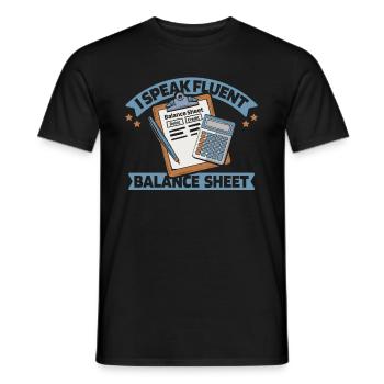 Comptable Conseiller fiscal - T-shirt homme - noir - Devant - AI Model Male 178 light (178cm)