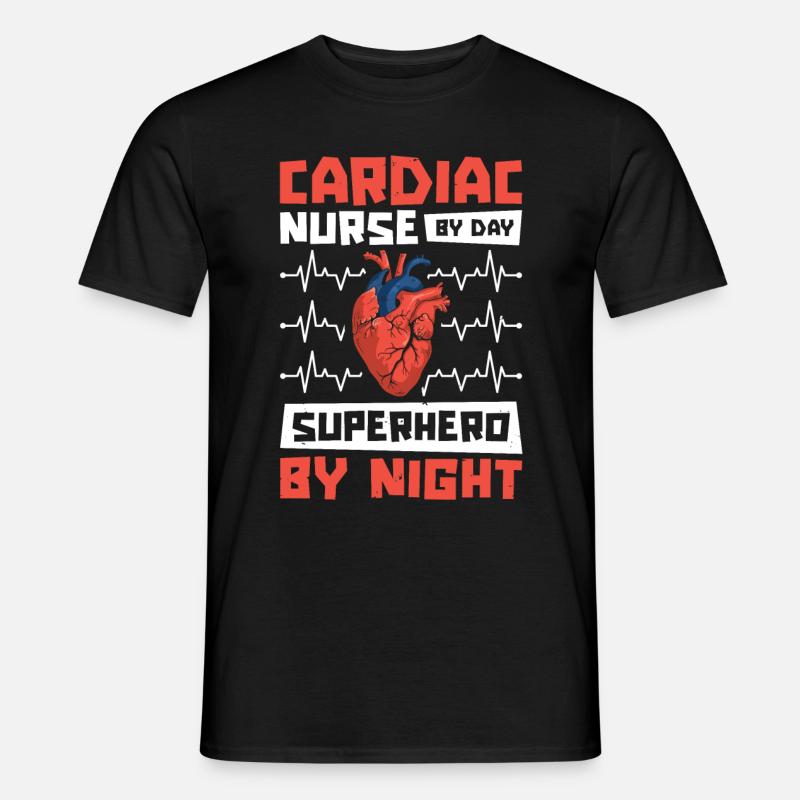 Herzkrankenschwester - Männer T-Shirt - Schwarz