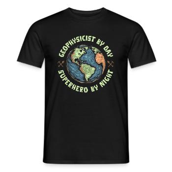 Geophysiker - Männer T-Shirt - Schwarz - Vorne - AI Model Male 178 light (178cm)