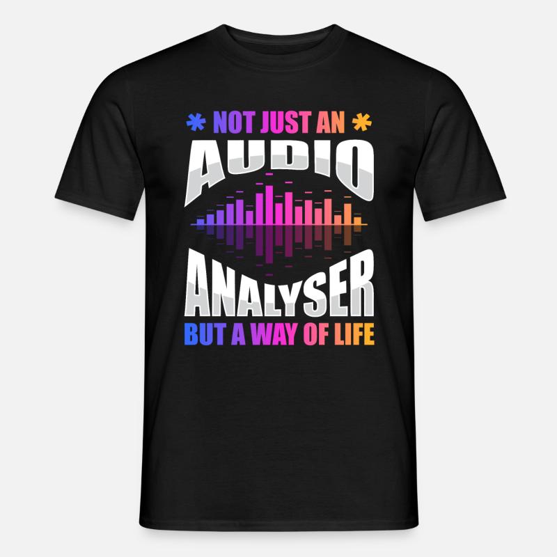 Audioanalysator - Männer T-Shirt - Schwarz