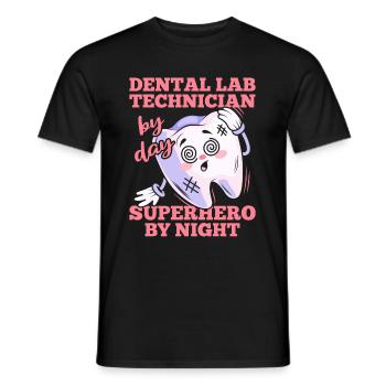 Prothésiste dentaire - T-shirt homme - noir - Devant - AI Model Male 178 light (178cm)