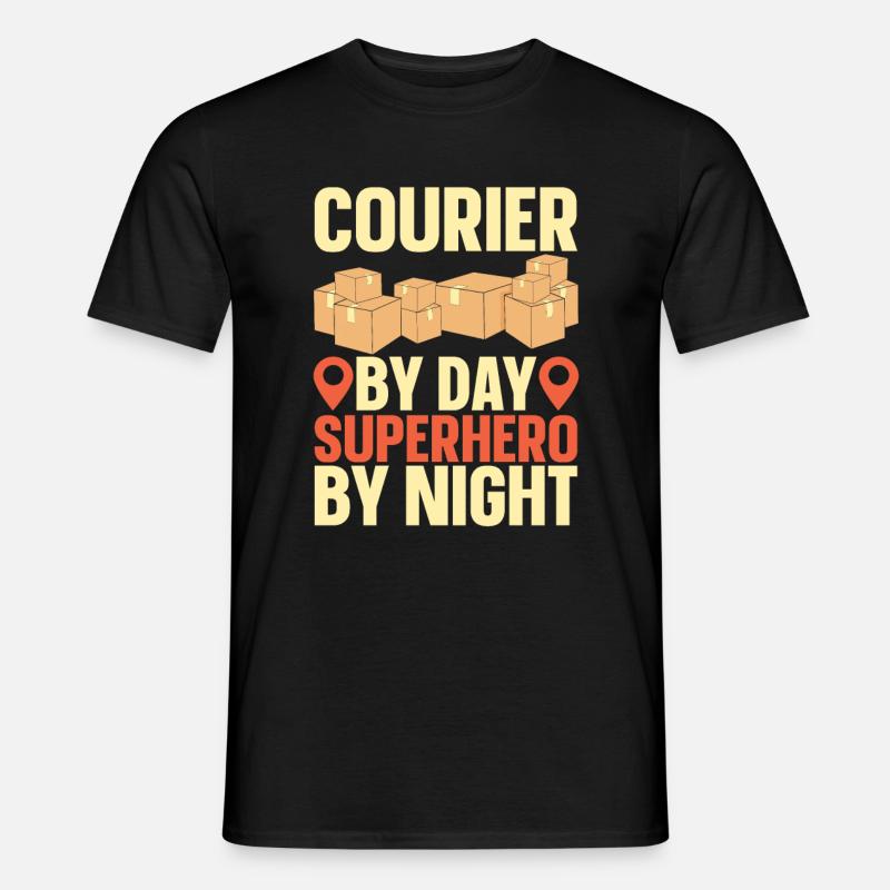 Kurier - Männer T-Shirt - Schwarz