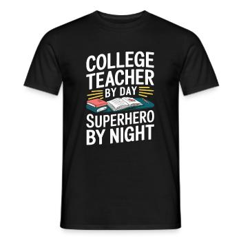 Professor - Men's T-Shirt - black - Front - AI Model Male 178 light (178cm)