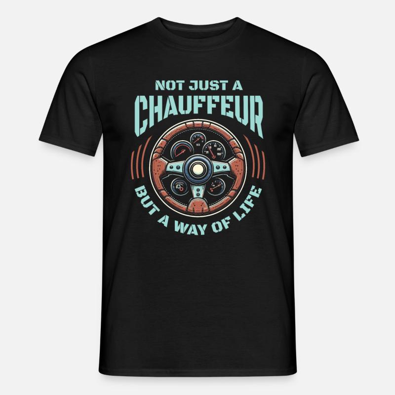 Chauffeur - Männer T-Shirt - Schwarz