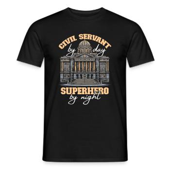 Fonctionnaire - T-shirt homme - noir - Devant - AI Model Male 178 light (178cm)