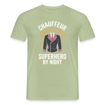 Chauffeur - T-shirt homme - vert sauge - Devant - AI Model Male 178 light (178cm)